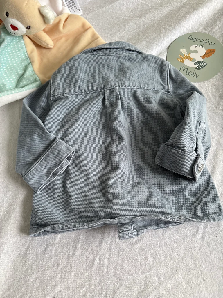 Jolie Veste en Jean Bleu Bébé Garçon 3 Mois – Inextenso – photo 6